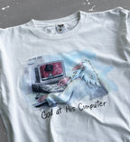 Vintage God at His Computer - XL